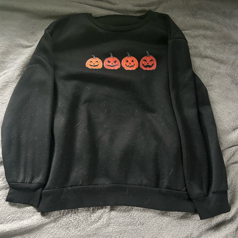 SHEIN Black and Orange Lightweight Shirt Jacket